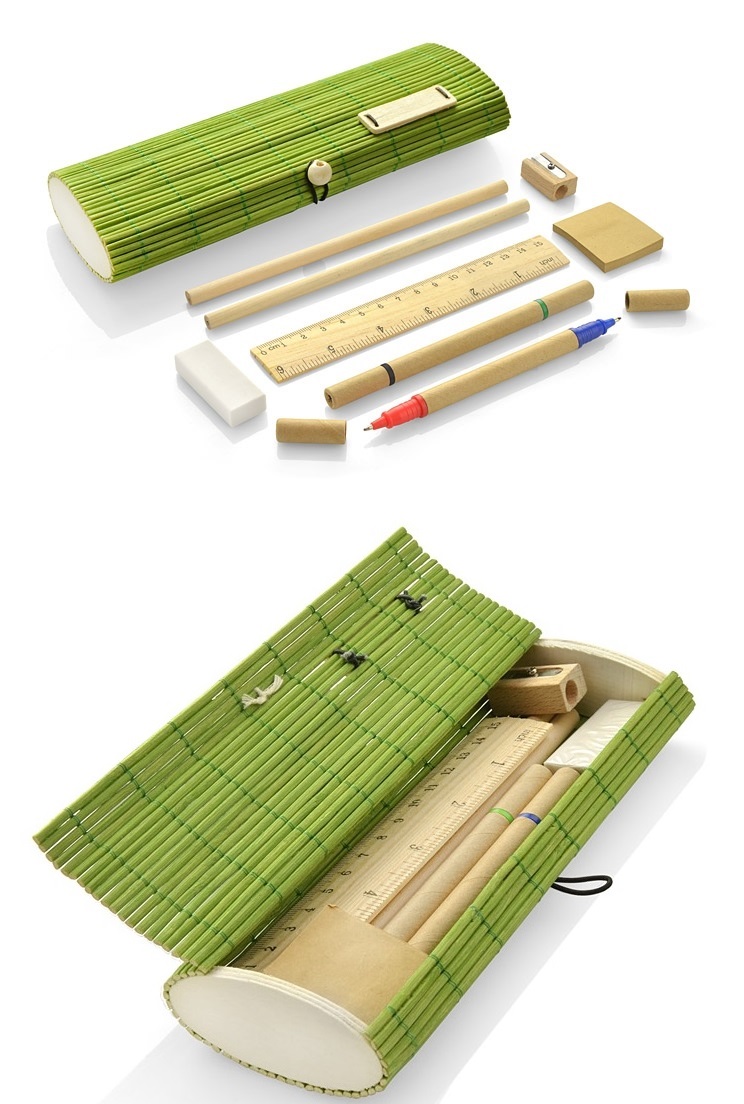 Bamboo pencil case